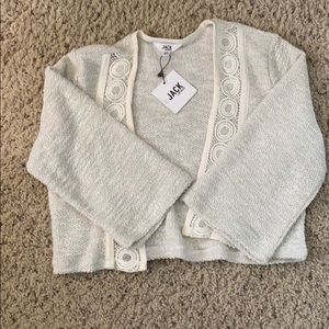 Cropped cream cardigan